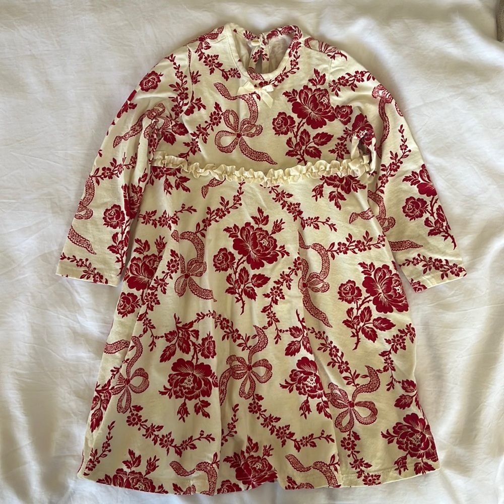 Tralala cream/red holiday dress